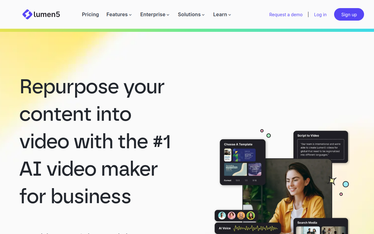 Screenshot of Lumen5