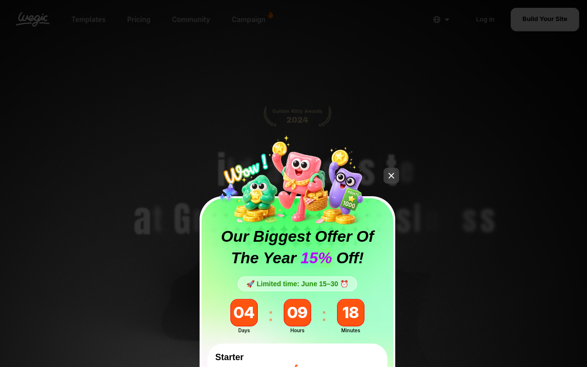 Screenshot of Wegic